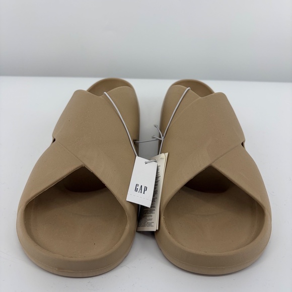 Gap Women's Slides Criss-Cross Pillow Pool Sandal Size 9 NWT New Sand Beige - Picture 3 of 10